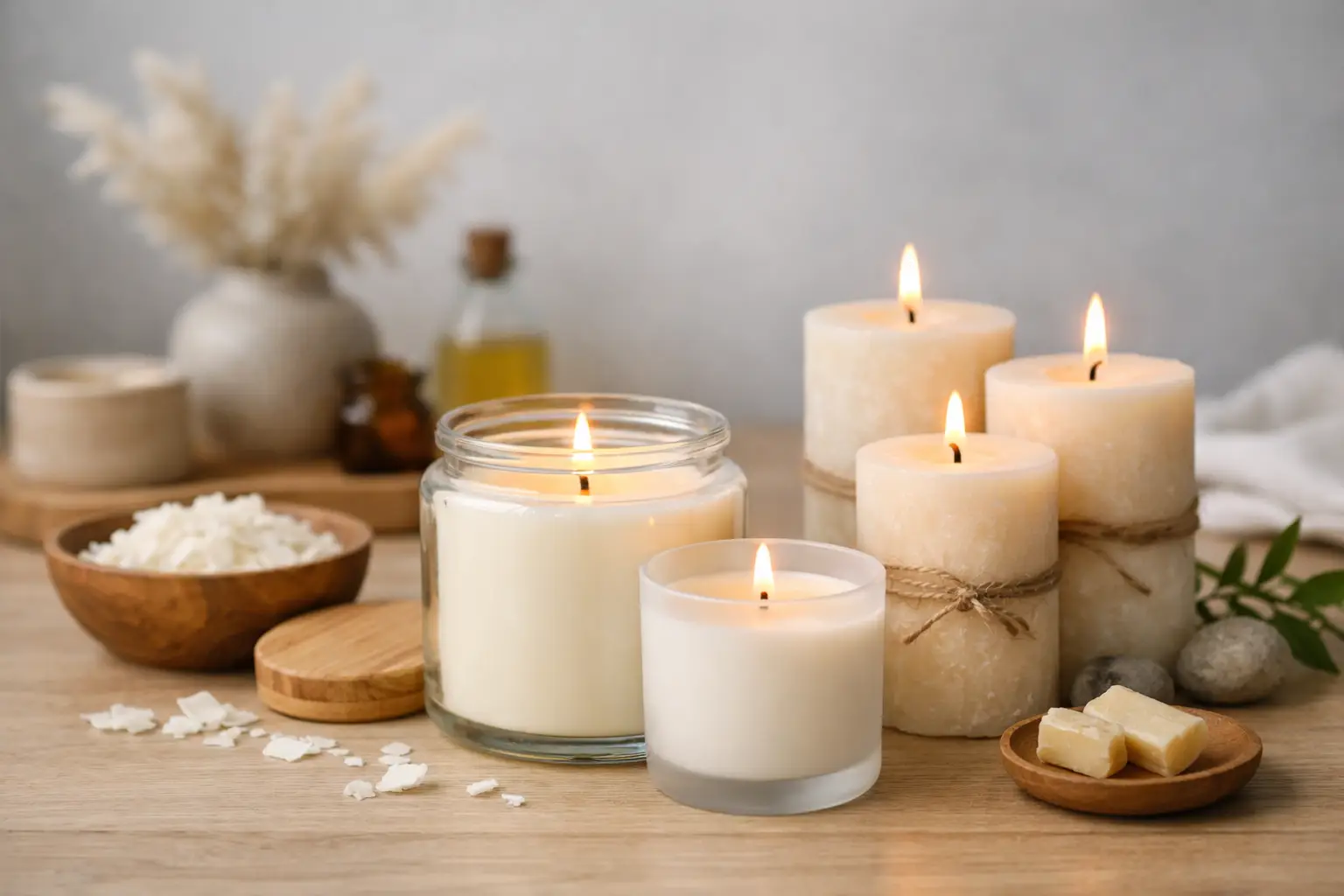 Candele in cera vegetale per casa: come sceglierle