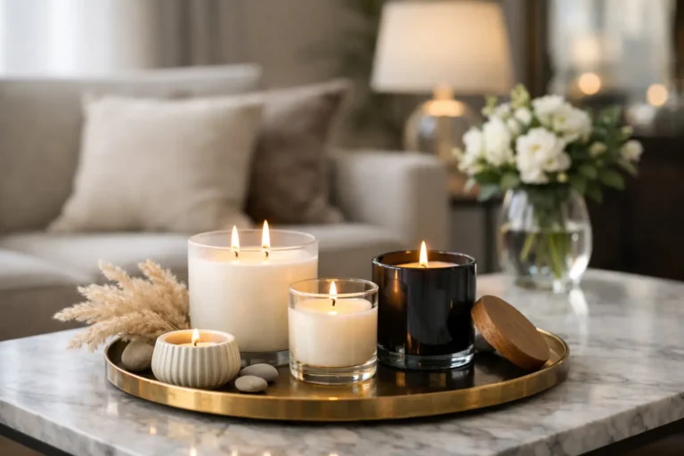 Candele profumate per soggiorno elegante