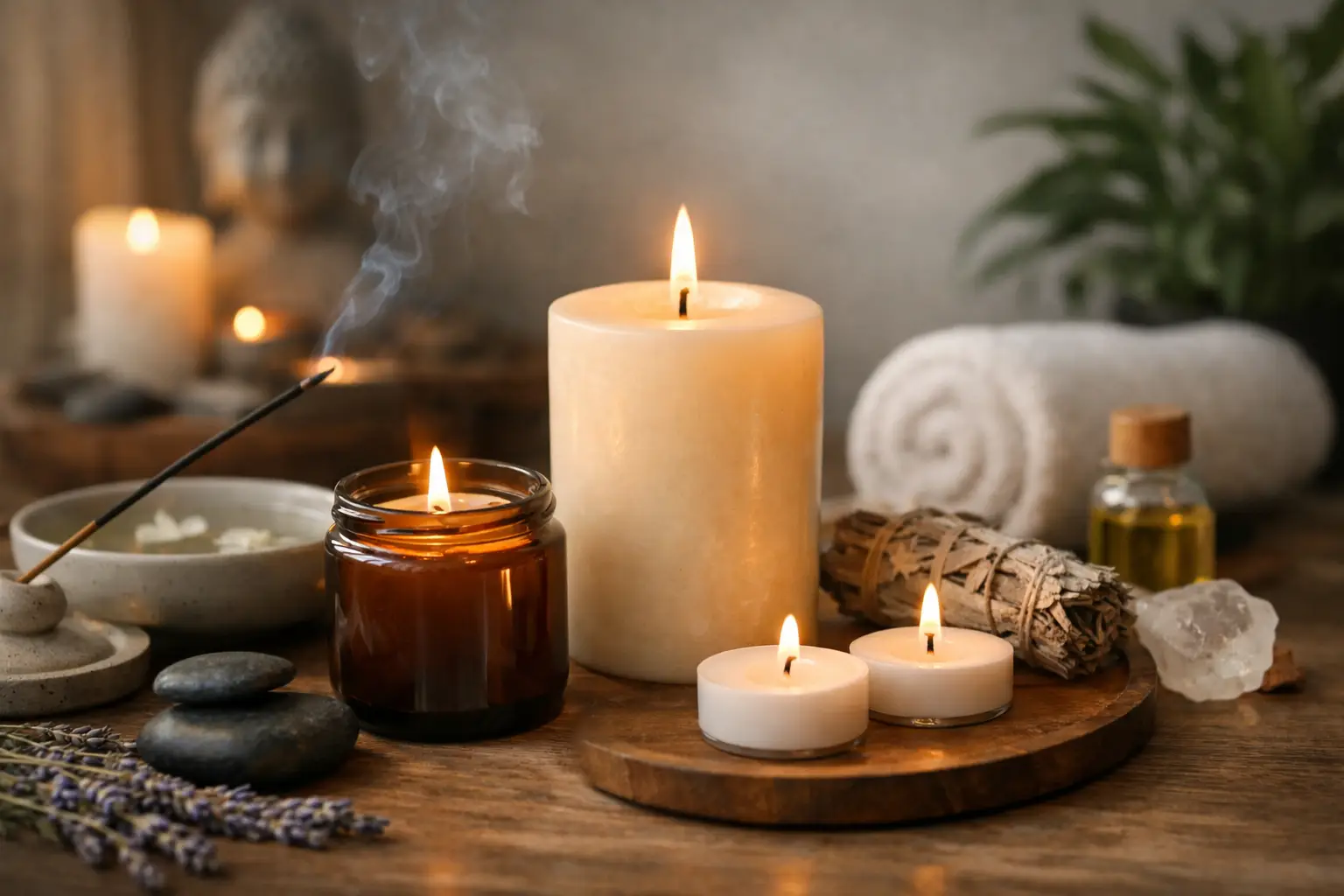 Candele per benessere e rituali di casa